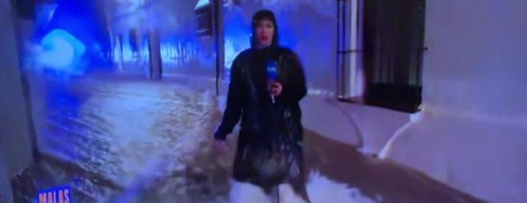 “Imprudência ou profissionalismo?”: Jornalista espanhola desafia cheias com água pelos joelhos e revolta internautas (Vídeo)